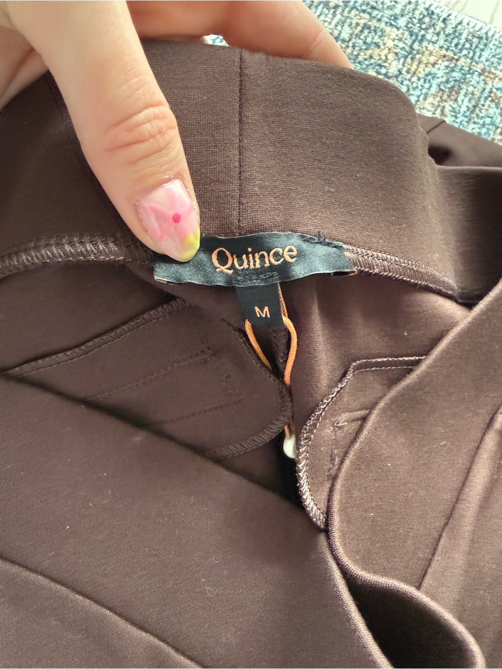 Quince Ultra-Stretch Ponte Wide Leg Pants in Espresso - Size Medium - Picture 7 of 9